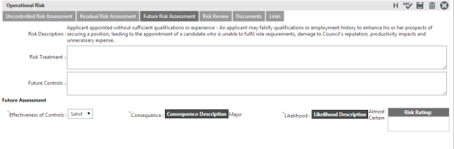 Future Risk Assessment